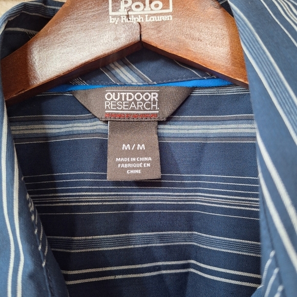 Outdoor Research Mens Striped Short Sleeve Button Down Shirt Size M - Picture 2 of 9
